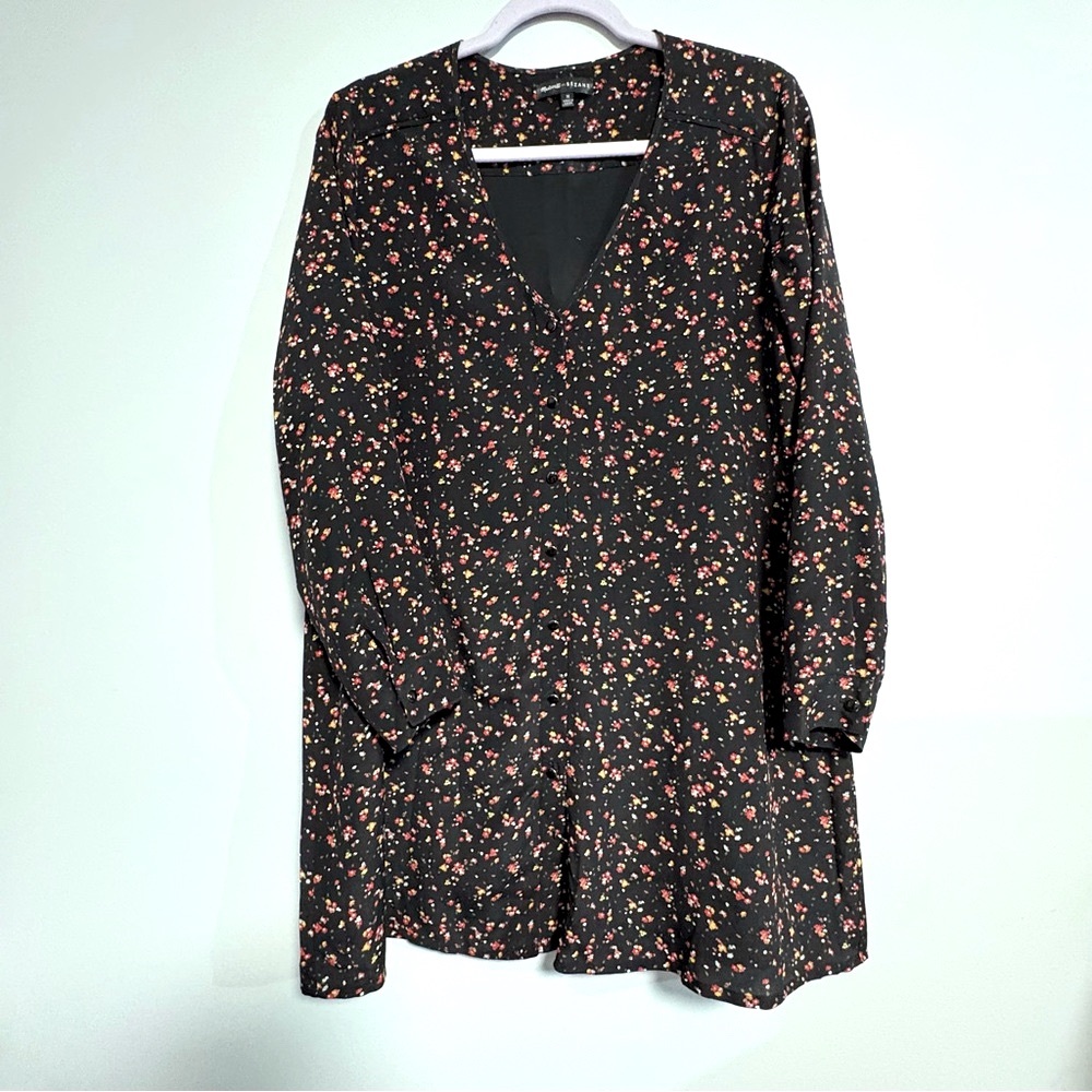 Sezane Madewell collaboration special edition 100% silk Floral boho Dress medium